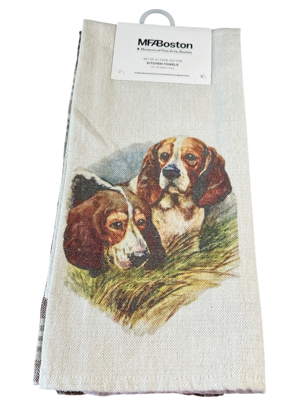 MFA Boston BEAGLE/HOUND DOG KITCHEN TOWEL SET/3